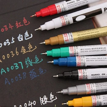 1 Adet Metalik İşaretleyici seçmek için 8 Renk 0.7 mm Ekstra İnce Nokta boya kalemi toksik Olmayan kalıcı keçeli kalem DIY resim kalemi