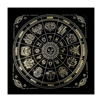 12 Takımyıldızları Tarot Kartı Masa Örtüsü Kadife Kehanet Sunak Kumaş Masa Oyunu Servet Astroloji Oracle Kart Pad Tahta Oyunları