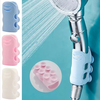 2 adet Güçlü Duş Başlığı Tutucu Dayanıklı Çıkarılabilir Silikon Duş El Duvara Monte Vantuz Duş Braketi Banyo Gadget