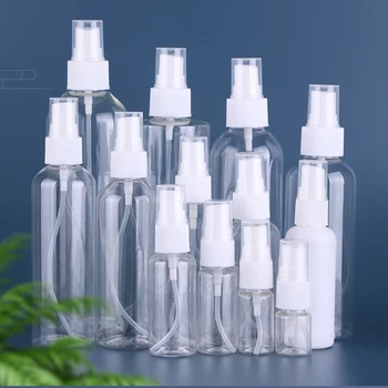 5/20ml Doldurulabilir Sprey Şişesi Boş Seyahat Pet Plastik Beyaz İnce Sis Konteyner yeniden doldurulabilir şişe Kavanoz Kozmetik Alt Şişeleme