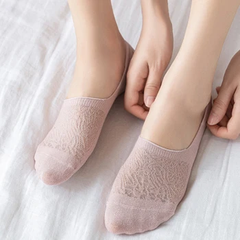 5 Pairs Ayak Bileği Çorap Tekne Kadın Çizgili No Show Kaymaz Görünmez Düşük Kesim Harajuku Çorap Lot Seti 10 Adet Kadın Yaz Bayanlar