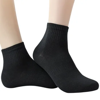 75 % Pamuk Düz Renk Çorap Bayan Erkek Kaliteli Pamuk Siyah Beyaz Tüm Maç Kısa Çorap Rahat Spor Yaz Sonbahar Çift Çorap