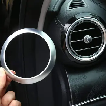 ABS Krom Yan Klima Havalandırma Çıkışı Halka Kapak Trim İçin Mercedes Benz E Sınıfı W213 2016-2018 Mat Gümüş