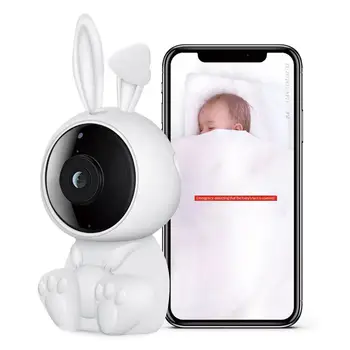 Akıllı Video bebek izleme monitörü İki yönlü Sesli Arama 100 derece Süper Geniş açılı Lens 1080p Çözünürlüklü Kamera