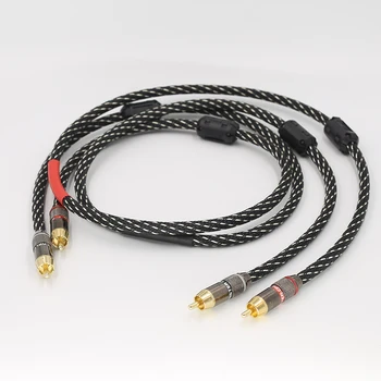 Audiocrast A53 HİFİ Stereo Çift RCA Kablosu Yüksek performanslı Premium Hi-Fi Ses 2rca to 2rca Ara Bağlantı Kablosu