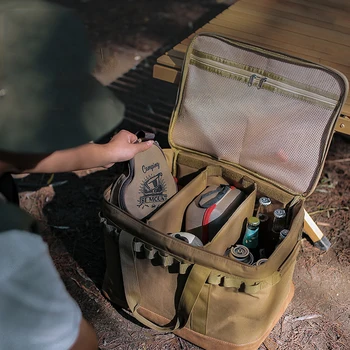 Açık Kamp Kamp saklama çantası Kamp Yemek Çantası Büyük Depolama Lambası Sofra Çantası Kamp Aracı Piknik Kampı Seyahat Çantası