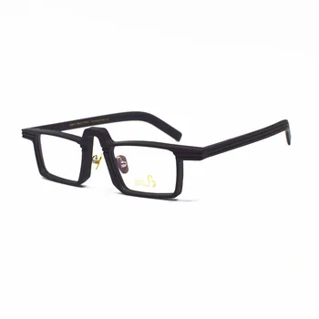 BETSION El Yapımı Vintage Küçük Dikdörtgen Asetat Erkekler Gözlük Tam Jant Gözlük miyopi reçete optik Gözlük
