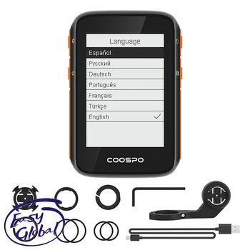 Coospo BC200 GPS Bisiklet Bilgisayar 2.4 inç ANT Bluetooth 5.0 Bisiklet Kilometre Kilometre Sayacı Çoklu Dil Bisiklet destek tutucu