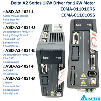 Delta A2 servo serisi ASDA Sürücü 1KW ASD-A2-1021-L / U / E / F / M 20-bit 220V Artımlı kodlayıcı RS-485 DMCNET CANopen E-cam EtherCAT