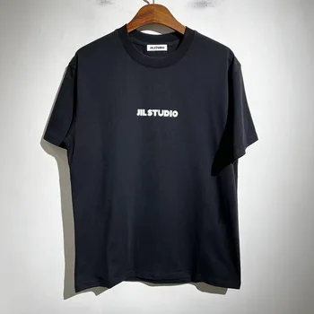 En Kaliteli En İyi Mektup Logo Baskı Rahat Pamuk Tees Büyük Boy T-shirt Y2k Streetwear Kırpma Üst Kadın Giysileri erkek Giyim