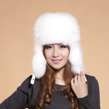 En Moda Yenilik bere şapkalar Bere Kış Yeni Ve Tip Entegre Cilt Tilki Kürk Şapka Mao Leifeng Ücretsiz Kargo