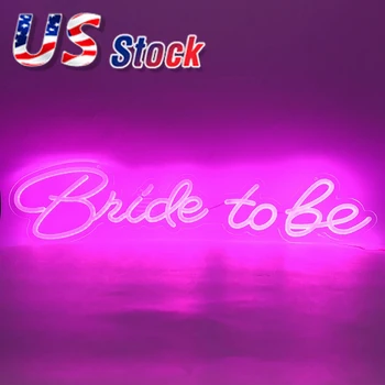 Gelin olmak LED Neon Burcu Açık Düğün Parti Lambası Pembe Gelin olmak Neon LED İşaretleri Teklif Evlilik duvar dekorasyon ışıkları