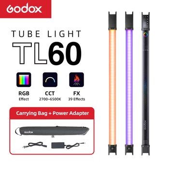 Godox TL60 Pavo floresan lamba RGB renkli fotoğraf ışığı el ışık çubuğu için APP uzaktan kumanda ile fotoğraflar Video film Vlog