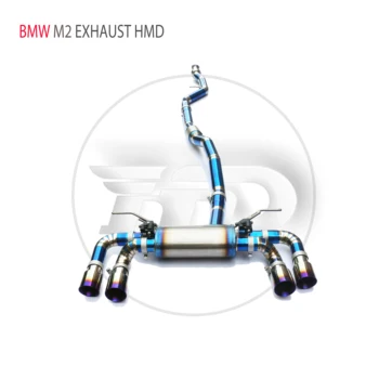 HMD Titanyum Alaşımlı Egzoz Sistemi Catback İçin Uygundur BMW M2 Otomatik Modifikasyon Elektronik Vana