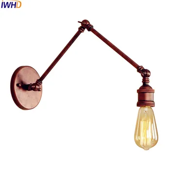 IWHD ayarlanabilir Retro LED duvar ışıkları fikstür ev aydınlatma tarzı Loft endüstriyel duvar lambası eski aplik Wandlamp Lampen