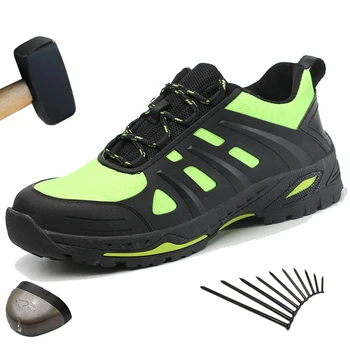 Iş Güvenliği Ayakkabıları Kadın ve Erkekler Uygulanabilir Açık Çelik Ayak Anti Smashing kaymaz Delinme Geçirmez iş çizmeleri