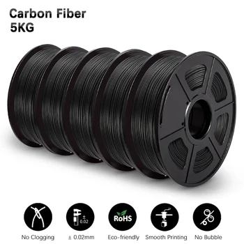 JAYO PLA Karbon elyaf filaman 3D Yazıcı SİYAH 5KG Hafif Yüksek Modüllü karbon fiber malzeme 100 % Hiçbir Kabarcık FDM için