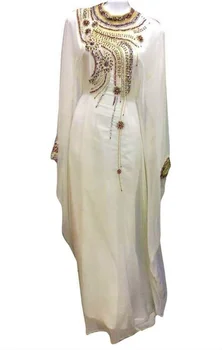 Kadınlar uzun elbise Yeni Dubai Fas Kaftan Elbise Jilbab Arap Kadın Giyim
