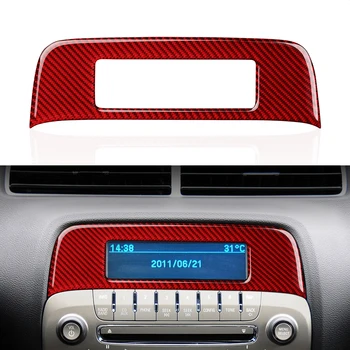 Karbon Fiber Araba CD Paneli Sticker İç ayar kapağı için Chevrolet Camaro 2010 2011 2012 2013 2014 2015 Aksesuarları