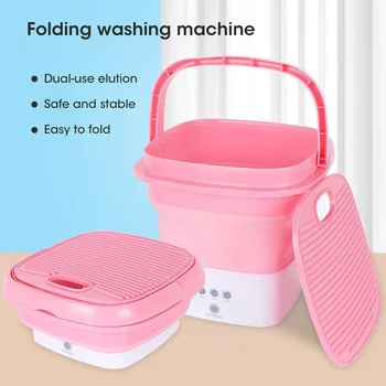Katlanır Çamaşır Makinesi Çamaşır Yıkamak İçin Çorap İç Çamaşırı Mini Çamaşır Makinesi ilespin-dry fonksiyonu