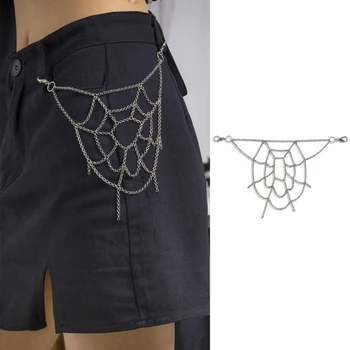 M2EA Örümcek Ağı Pantolon Zinciri y2k Pantolon Zinciri Punk JeanChain Etek zincir kemer Örümcek Ağı Bel Zinciri Gotik Pantolon Zinciri HipHop Zinciri