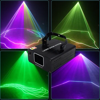 Mini escáner de rayo láser RGB para discoteca, máquina de luz antiniebla para escenario, Bar, Club nocturno, KTV, 1 cabeza