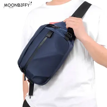 Moda Naylon omuzdan askili çanta Yeni erkek Bel Çantası Basit Çok Fonksiyonlu Büyük Kapasiteli Su Geçirmez askılı çanta Sıcak Satış