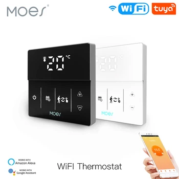 Moes WiFi Akıllı Termostat Gaz Kazanı Su Elektrikli Yerden ısıtma Kontrolörü Logo Renk Ayarlanabilir Tuya Akıllı App Kontrolü