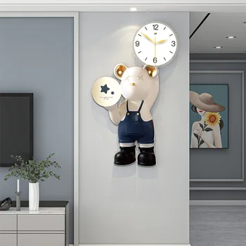 Oturma odası yaratıcı saat Modern ışık lüks saat asılı duvar ev dekor kişiselleştirilmiş basit