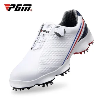 PGM golf ayakkabıları Erkek Rahat Topuzu Toka Golf erkek ayakkabıları Su Geçirmez Geniş Taban Sneakers Sivri Tırnak Kaymaz XZ107