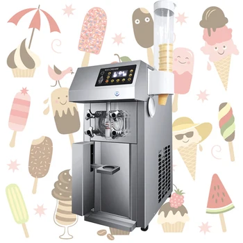 Popüler Tezgah tek lezzet yumuşak hizmet dondurma makinesi Kahve dükkanı Bar yoğurt yumuşak dondurma makinesi Tam otomatik