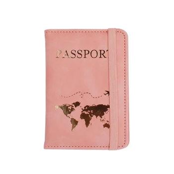 PU Deri pasaport Kapağı Kadın Erkek Sevimli seyahat hediyesi Sıcak Damgalama 517D