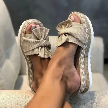 Sandalet Kadın Topuklu Sandalet Takozlar Ayakkabı Kadınlar İçin platform sandaletler yazlık terlik Sandalias Mujer Zarif Yaz Ayakkabı