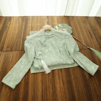 Sonbahar Kış 2022 Yeni Dantel Cheongsam Çin Geleneksel Vintage Mizaç High-end Zarif Sıcak Qipao Elbise Kız için