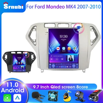 Srnubı 2 Din Android 11.0 Araba Radyo Ford Mondeo için Mk4 Galaxy A/C 2007 - 2010 Multimedya Video 4G WİFİ Carplay 9.7 