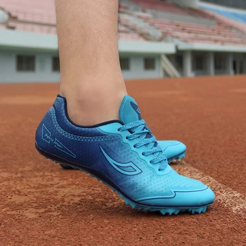 Unisex Atletizm Ayakkabı Sivri Sneakers Erkekler Kadınlar Kaymaz Koşu Çivi Ayakkabı Kapsamlı spor ayakkabıları