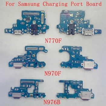USB Şarj Portu Konektörü Kurulu Parçaları Flex Samsung Not 10 N970F N975F N976B S10 Lite Not 10 Lite Hızlı Şarj