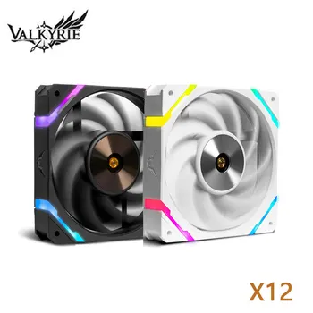 Valkyrie X12-W VK FDB rulman Fan Pan İki dinamik dengeleme Yılı hat tasarımı 12CM kasa fanı 4PİN PWM ARGB ışık efekti
