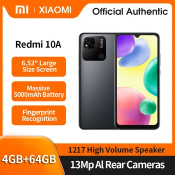 Xiaomi Redmi 10A Smartphone 5000mAh Pil 4GB + 64GB 6.53 