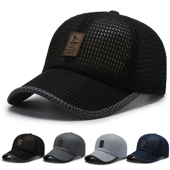 Yaz Örgü beyzbol şapkası Katı Snapback Nefes Blim Gölge Güneş Koruyucu Açık Rahat Spor Hip Hop beyzbol şapkaları
