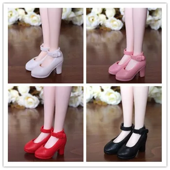 Yeni beyaz, pembe, siyah Yüksek Topuklu Ayakkabılar Blyth Doll Ayakkabı 1/6 Bebek Aksesuarları (fit Licca, Azon, momoko, barbie, blyth, 1/6 Bebek