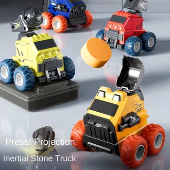 Yeni çocuk iş makinesi Atalet Füze Mancınık Düşmeye Dayanıklı Model Seti Oyuncak Araba Küçük Bebek oyuncak araba Hediye çocuklar için