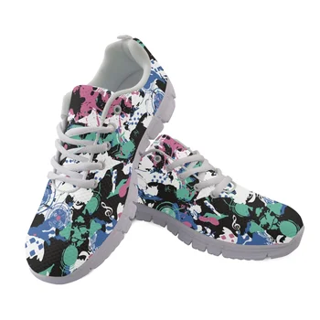 Yıkeluo Kamuflaj Degrade Tasarımcı yürüyüş ayakkabısı Kadınlar Bayanlar için Sonbahar / Kış Flats gündelik ayakkabı Kadın Ayakkabı zapatos