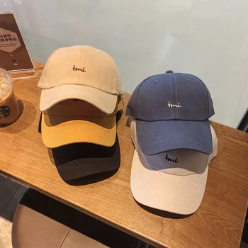 Şapka Kadın Moda Küçük Harf İşlemeli beyzbol şapkası Erkek Açık Öğrenci güneş şapkası Kore Snapback Şapka Hip Hop Vintage